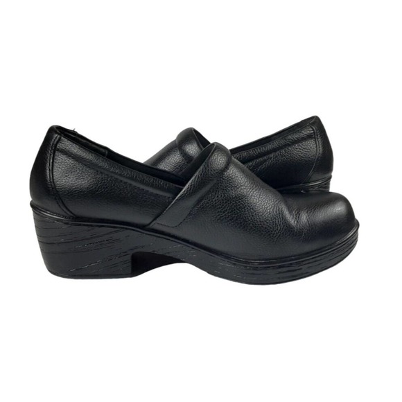BOC Born Concept Shoes Womens Size 10M Black Leather Pebbled Clogs Mules C80803 - Picture 8 of 14